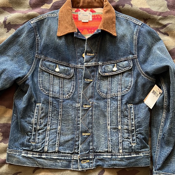 Polo Ralph Lauren fleece-lined denim jacket size L - Picture 6 of 9